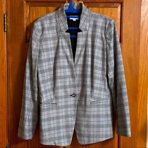 COPY - LOFT plaid fall blazer